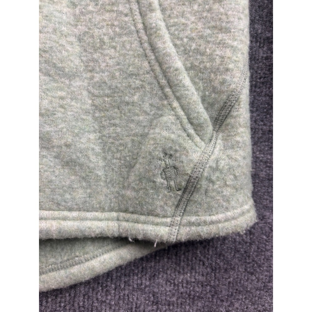 Smartwool Hudson Trail Pullover Women Small Green Wool Blend Fleece Funnel Neck - Picture 2 of 9